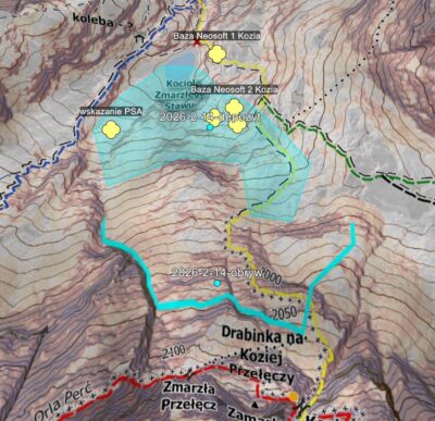 Poszukiwania turysty w rejonie Orlej Perci